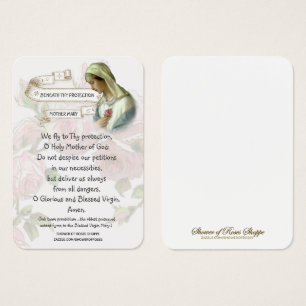 Välsignad Virgin Mary Catholical Oldest Prayer Visitkort