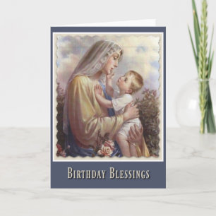Välsignad Virgin Mary Child Jesus Ro Kort