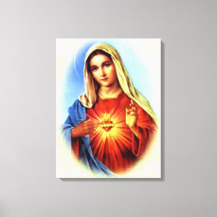 Välsignad Virgin Mary - Guds Mor Canvastryck