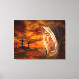 Välsignad Virgin Mary - Guds Mor Canvastryck
