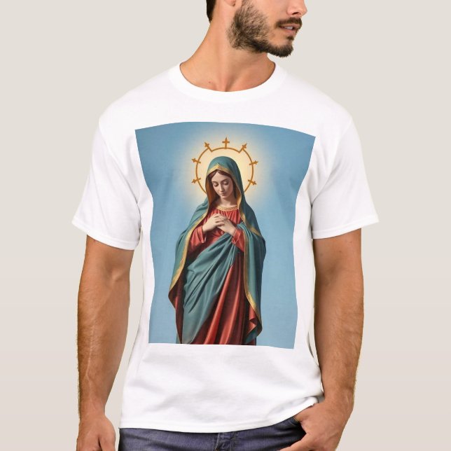 Välsignad Virgin Mary Manar Bektee Shirt T Shirt (Framsida)