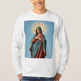 Välsignad Virgin Mary Manar Långärmad Tee Shirt