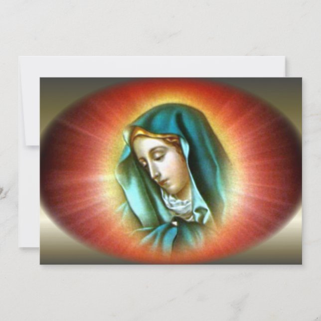 Välsignad Virgin Mary med Vivid Halo (Framsida)