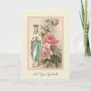 Välsignad Virgin Mary Pastel Ro Studenten Kort