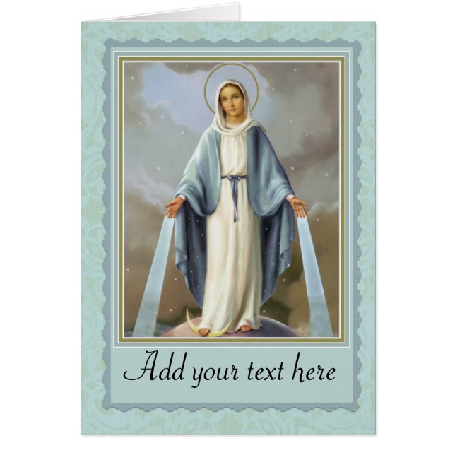 Välsignad Virgin Mary Vår Dam Grace Hälsningskort (Framsidan)