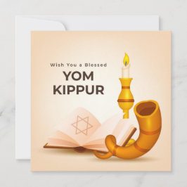 Välsignad Yom Kippur platt kort