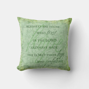 Välsignade är de som litar på Lord Pillow Kudde