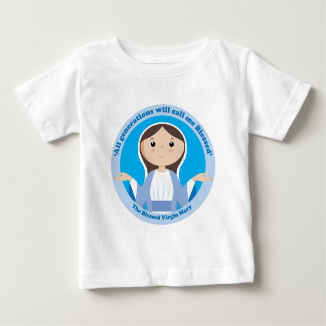 Välsignade jungfruliga Mary Tee Shirt (Framsida)