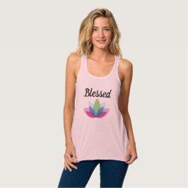 Välsignade kvinna tanktop linne med racerback 