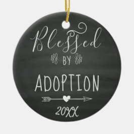 Välsignat av adoption - fosterhem, adopterar gåvan julgransprydnad keramik