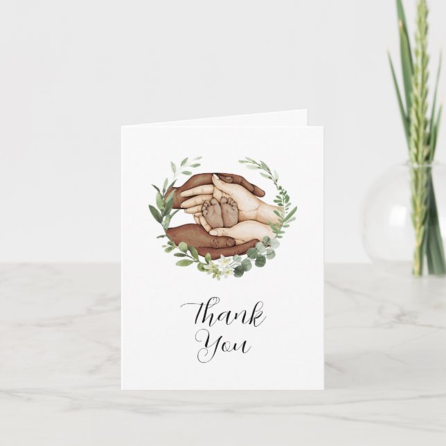 Välsignat babyvisningsprogram - tackkort" tack kort (Framsida)