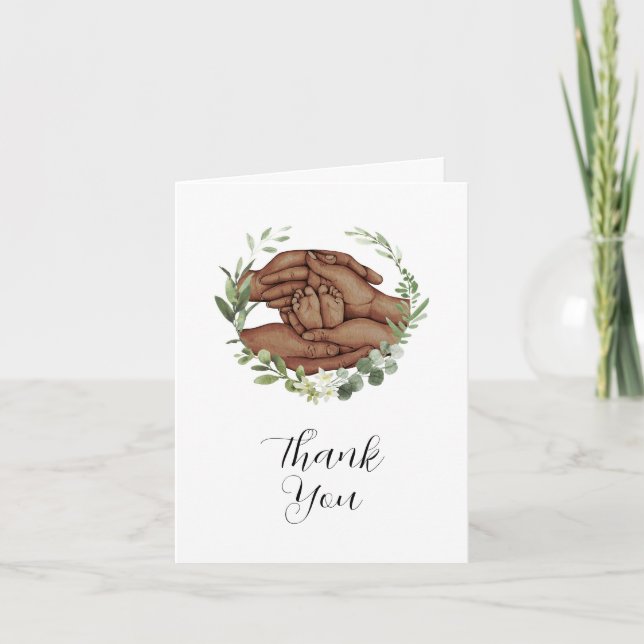 Välsignat babyvisningsprogram - tackkort" tack kort (Framsida)