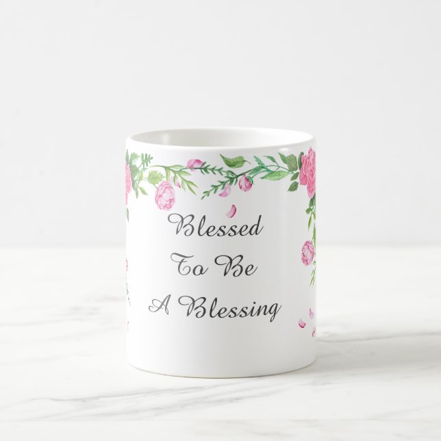Välsignat för att vara en välsignelse kaffemugg (Center)