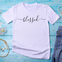 Välsignat Girly-skript T Shirt