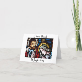 Välsignat hälsningskort för Saint Joseph-dagen Helgkort