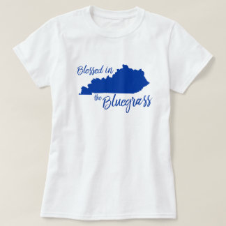 Välsignat i blågräset t-shirt