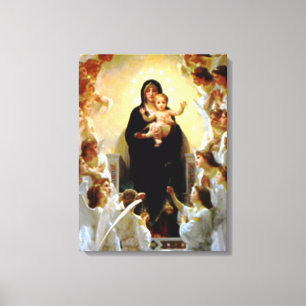 Välsignat jungfruligt Mary och spädbarnbarn Jesu Canvastryck