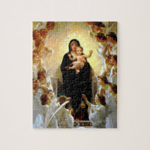 Välsignat jungfruligt Mary och spädbarnbarn Jesu Pussel