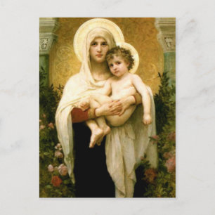 Välsignat jungfruligt Mary och spädbarnbarn Jesus Vykort