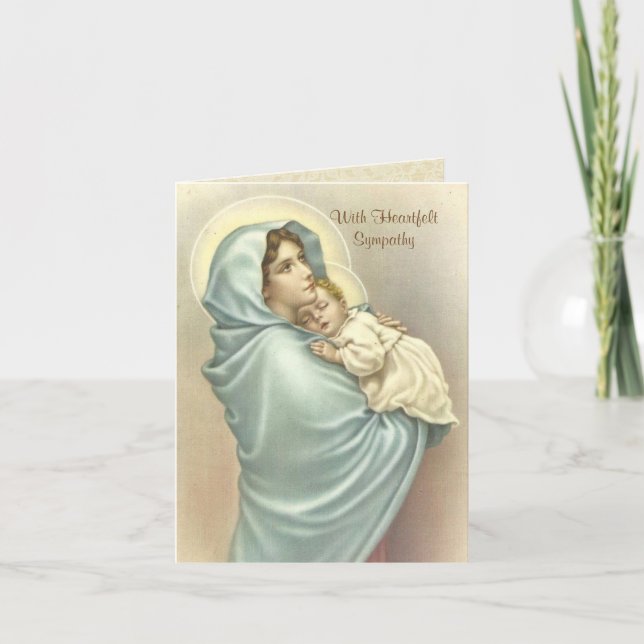 Välsignat Junggin Mary Jesus katolska sympatikort Kort (Framsida)