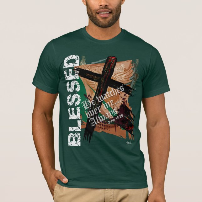 Välsignat - kristen bibelScriptureJohn 10:29 Tee (Framsida)