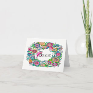 Välsignat Notecard Helgkort
