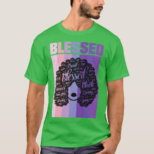 Välsignat Ord i den kristna Religiösan Afro T Shirt