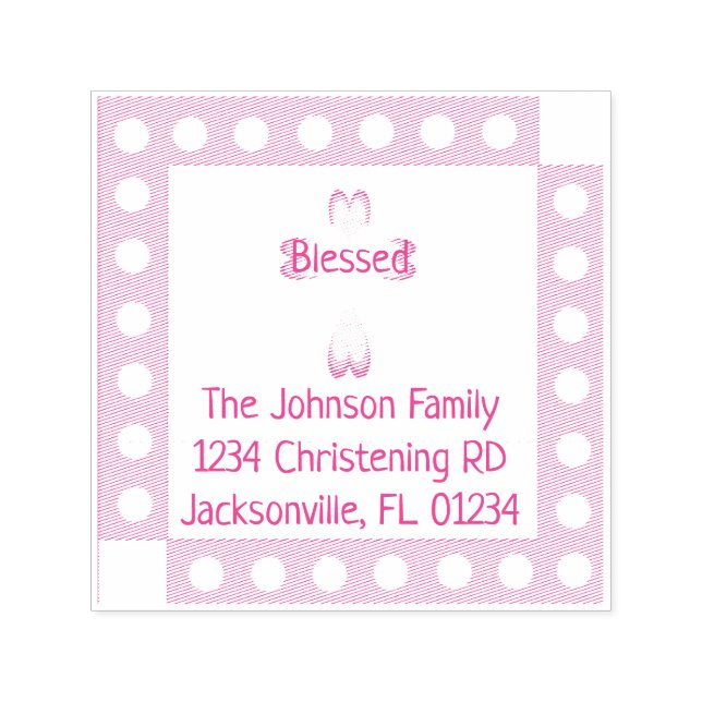 Välsignat självbläckgummi Frimärke Självfärgande Stämpel (Design)