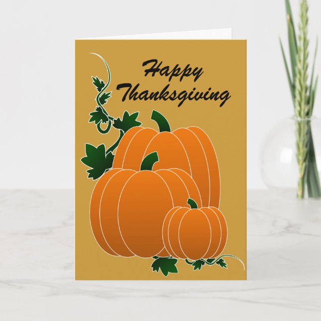 Välsignat thanksgivingkort - Psalm100:4 - pumpor Helgkort (Framsida)