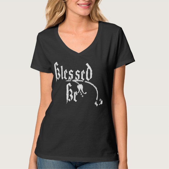 Välsignat var häxan, paganen, Wicca Tee (Framsida)