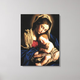 Välsignat Virgin Mary och Spädbarn Jesus Canvastryck