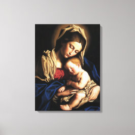 Välsignat Virgin Mary och Spädbarn Jesus Canvastryck
