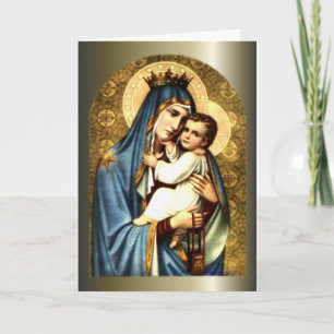 Välsignat Virgin Mary och Spädbarn Jesus Kort