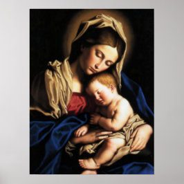 Välsignat Virgin Mary och Spädbarn Jesus Poster