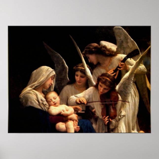 Välsignat Virgin Mary och Spädbarn Jesus Poster (Framsidan)