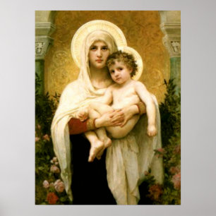 Välsignat Virgin Mary och Spädbarn Jesus Poster