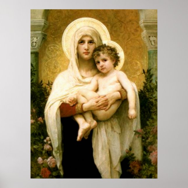 Välsignat Virgin Mary och Spädbarn Jesus Poster (Framsidan)