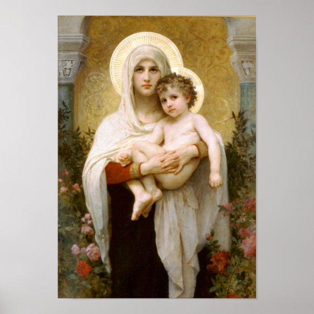 Välsignat Virgin Mary och Spädbarn Jesus Poster (Framsidan)