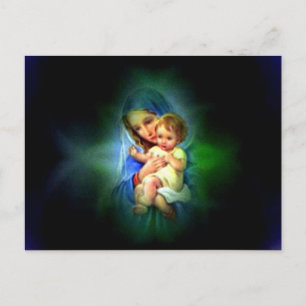 Välsignat Virgin Mary och Spädbarn Jesus Vykort