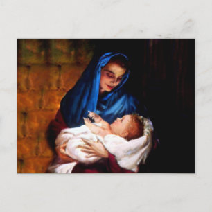 Välsignat Virgin Mary och Spädbarn Jesus Vykort