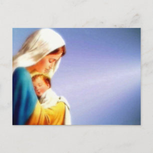 Välsignat Virgin Mary och Spädbarn Jesus Vykort