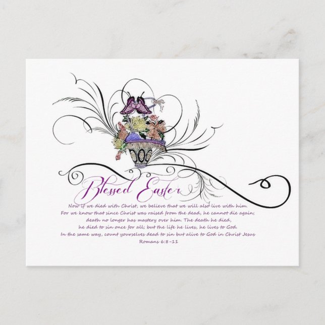 Välsignat vykort för Helgdag i Påsk (Framsida)