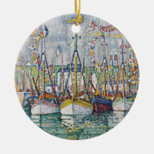 Välsignelse av tonfiskflottan på Groix, 1923 Julgransprydnad Keramik
