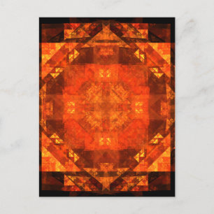 Välsignelse Eld Mandala Abstrakt Konst Design Vykort