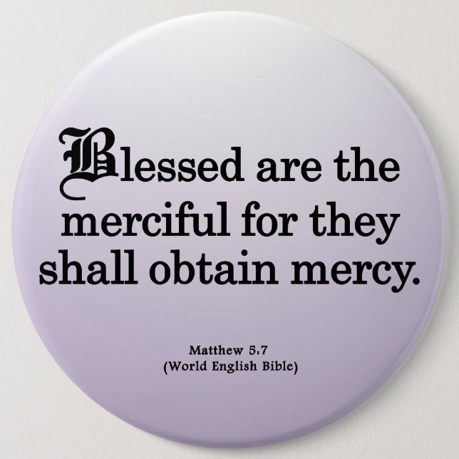 Välsignelse för förskoning Matthew 5-7 Knapp (Framsida)