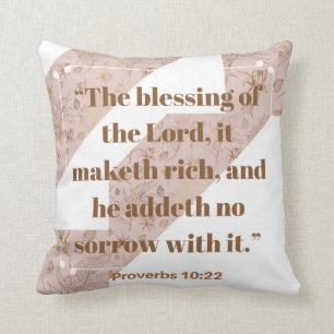 Välsignelsen av lorden Bibel Verse Kudde