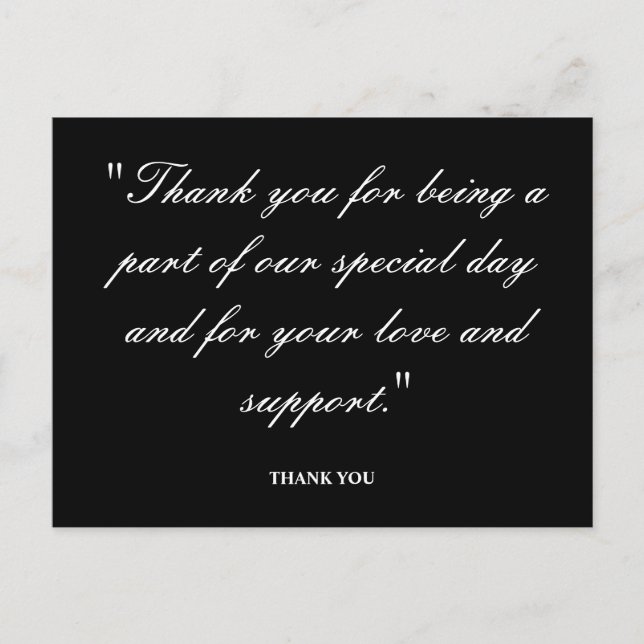 Välsignelser: Ett uppriktigt tack Vykort (Framsida)