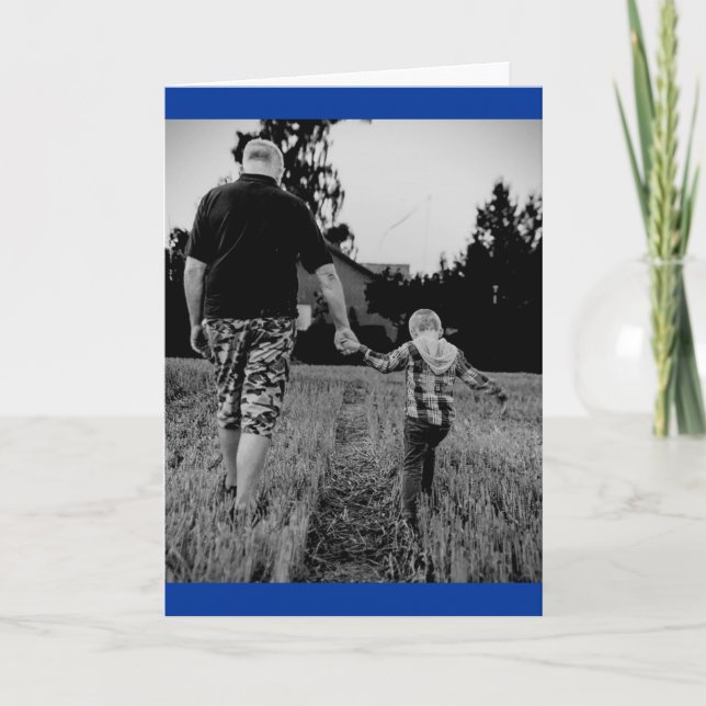 Välsignelser från gudfars dagkort kort (Framsida)