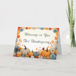 Välsignelser till dig den här Thanksgivingen Tack Kort