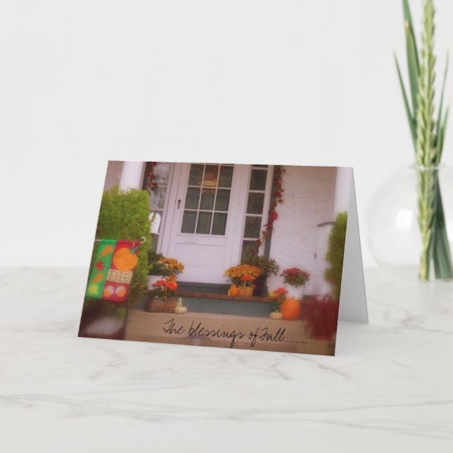 Välsignelserna av nedgången ........ helgkort (Framsida)